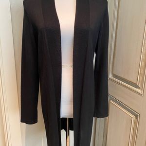 Eileen Fisher Long Black Cardigan SZ M